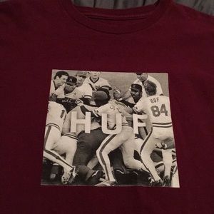 maroon huf shirt